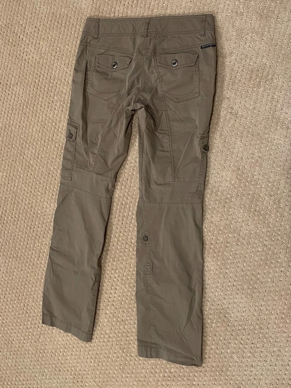 ExOfficio Tan Cotton Nylon Stretch Roll Up Cargo Hiking Pants 6 - Picture 2 of 7